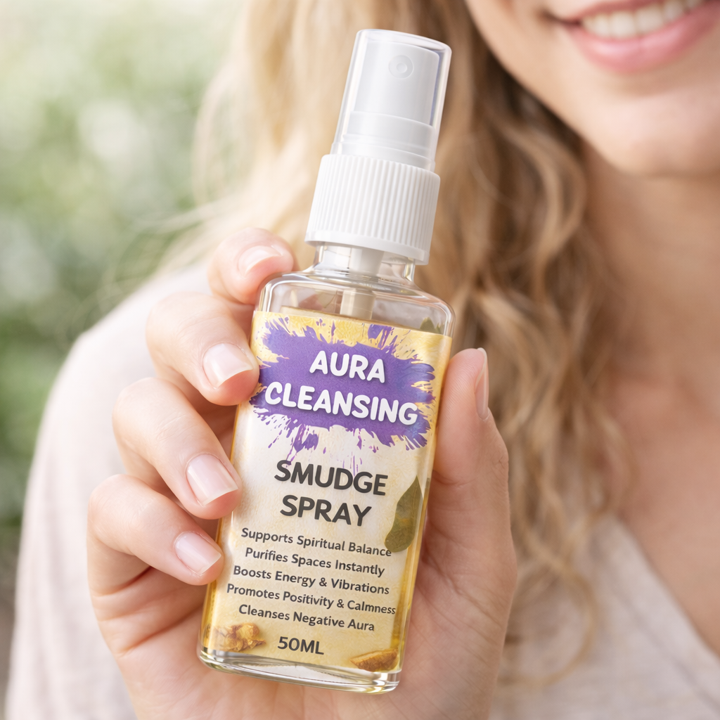 Aura Cleansing Spray – Water-Based Herbal Smudge Spray for Aura & Space Purification
