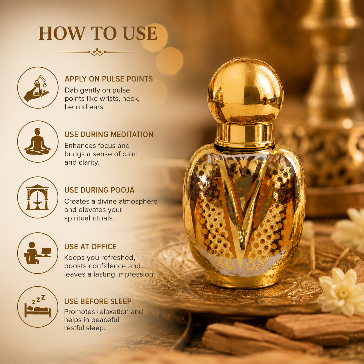 Mysore Pure Sandalwood Attar – Premium Long Lasting Natural Fragrance | 12ml