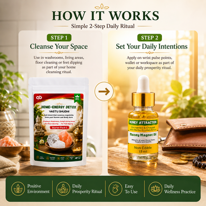 Home Energy & Prosperity Pack – Money Magnet Oil & Home Energy Detox