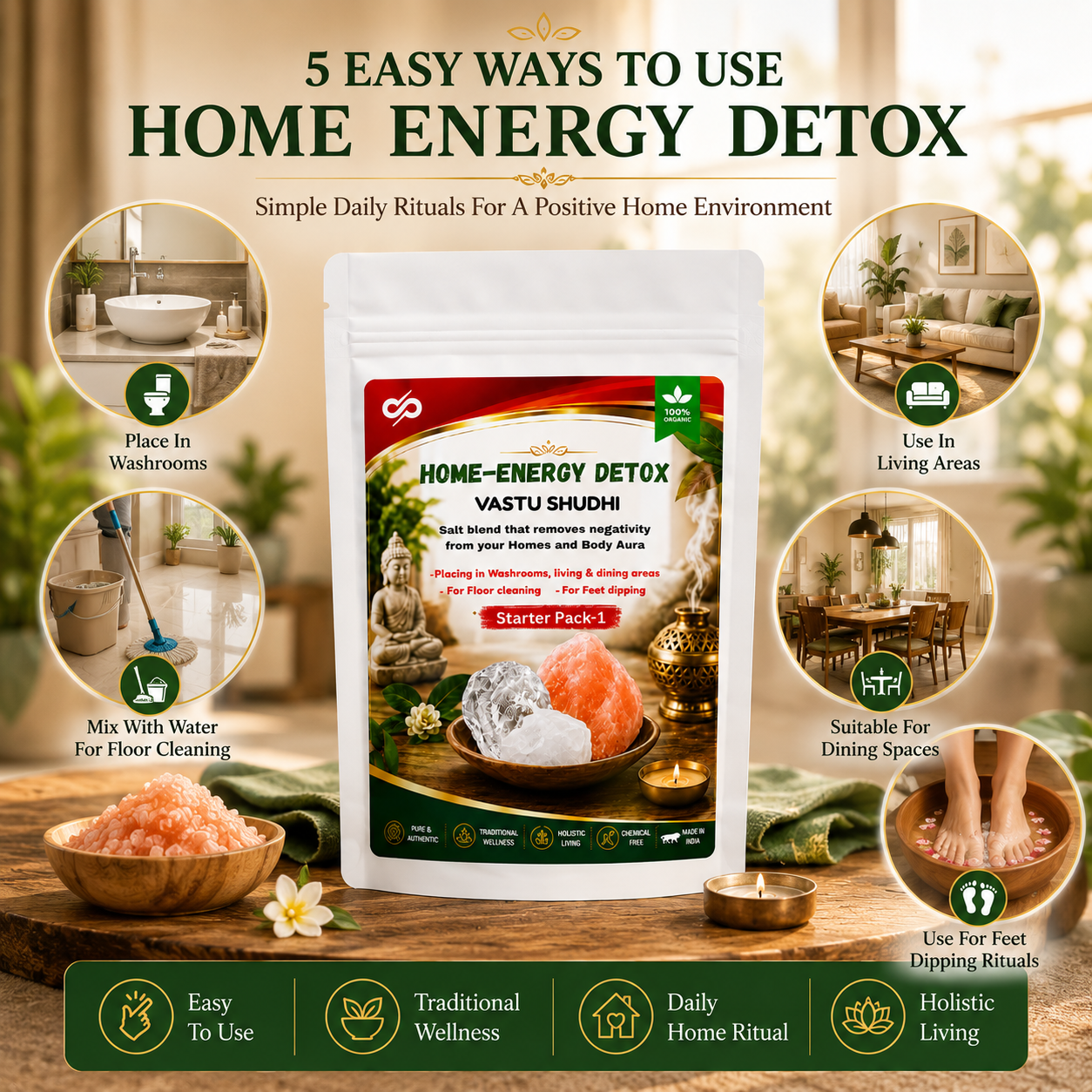 Home Energy & Prosperity Pack – Money Magnet Oil & Home Energy Detox