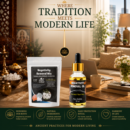 Complete Negativity Protection Tool, Negativity removal Mixture & Oil | Indoor & Outdoor Daily Protection Ritual