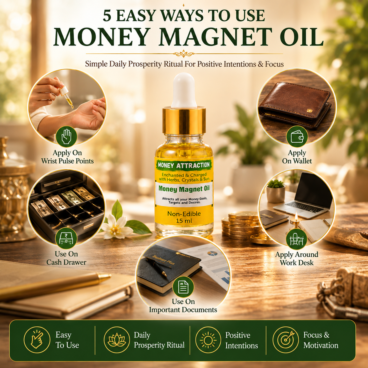 Home Energy & Prosperity Pack – Money Magnet Oil & Home Energy Detox