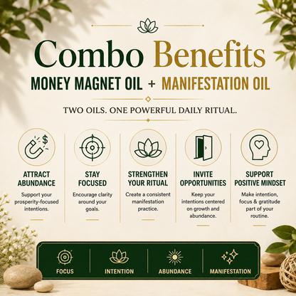Money Magnet & Manifestation Oil Duo – Full Moon Charged Ritual Combo | 15ml + 15ml