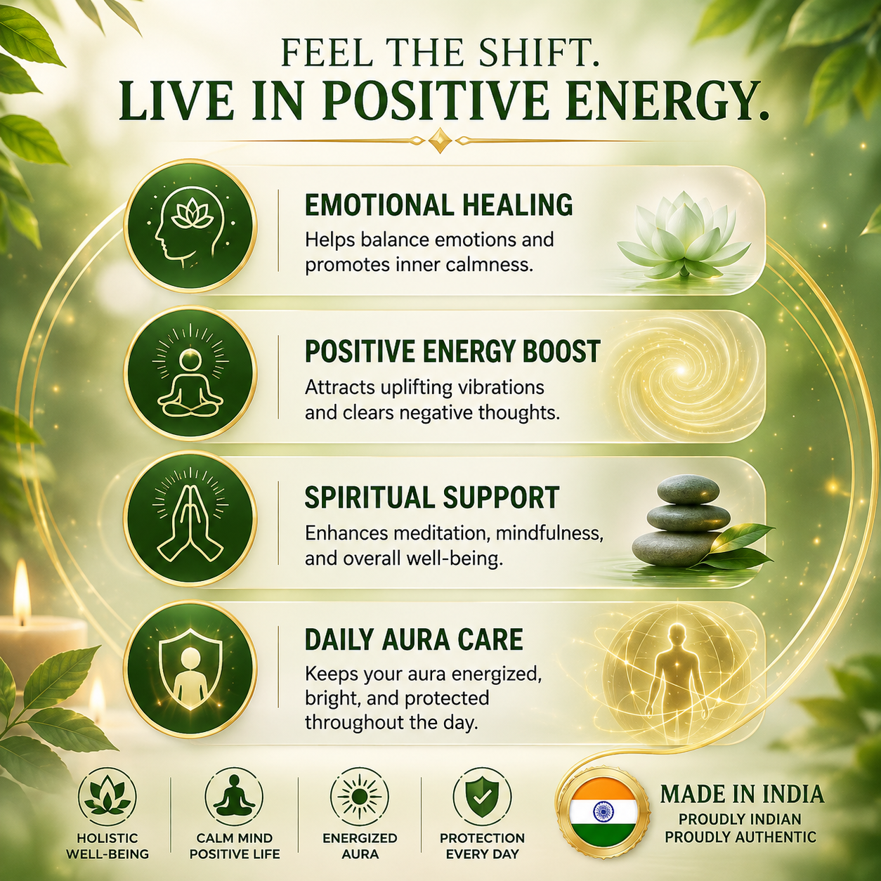 Positivity Oil – Charged & Enchanted Oil for Emotional Balance & Positive Energy | 15ml