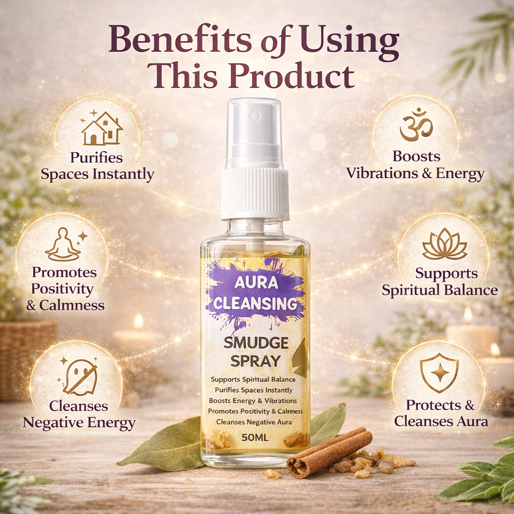 Aura Cleansing Spray – Water-Based Herbal Smudge Spray for Aura & Space Purification