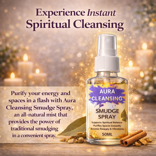 Aura Cleansing Spray (Purifies Aura & Environment) that speeds Manifestation, Water-Based Energy Detox Tool