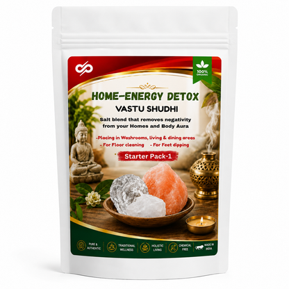 Vastu Shuddhi, Salt Blend for Home Energy Cleansing | Camphor, Alum & Salt Mix | Home Aura Detox | Floor Cleaning Additive | Foot Soak Ritual | For Washroom, Living Room & Entrance