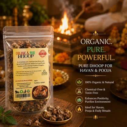 Organic Sambrani Pure Dhoop – No Chemical, No Toxins | For Puja, Home Remedy & Negative Energy Removal | 250g