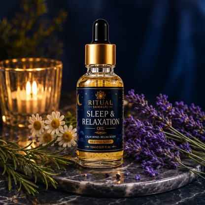 Sleep & Relaxation Oil – Bedtime Wellness Oil | Aromatherapy Botanical Blend for Evening Routine | 15ml
