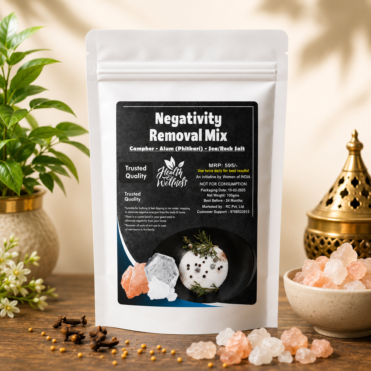 Negativity Removal Mixture – Natural ingredients for Office, Vaastu & Reiki