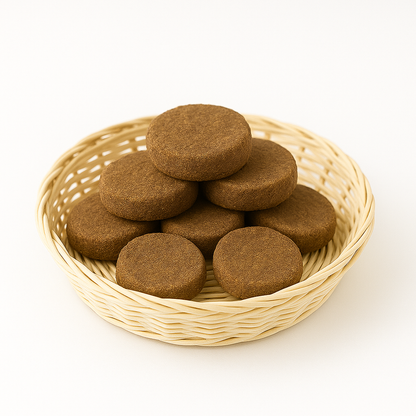 Pure Cow Dung Cakes – for Havan & Home Purification 10pc