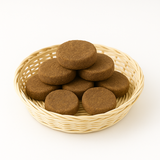 Pure Cow Dung Cakes – for Havan & Home Purification 10pc