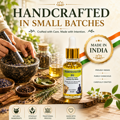Manifestation Oil – Charged & Enchanted Oil to Manifest Desires | 15ml