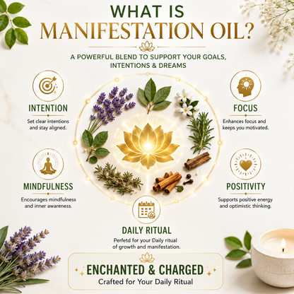 Manifestation Oil – Charged & Enchanted Oil to Manifest Desires | 15ml