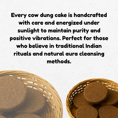 Pure Cow Dung Cakes – for Havan & Home Purification 10pc