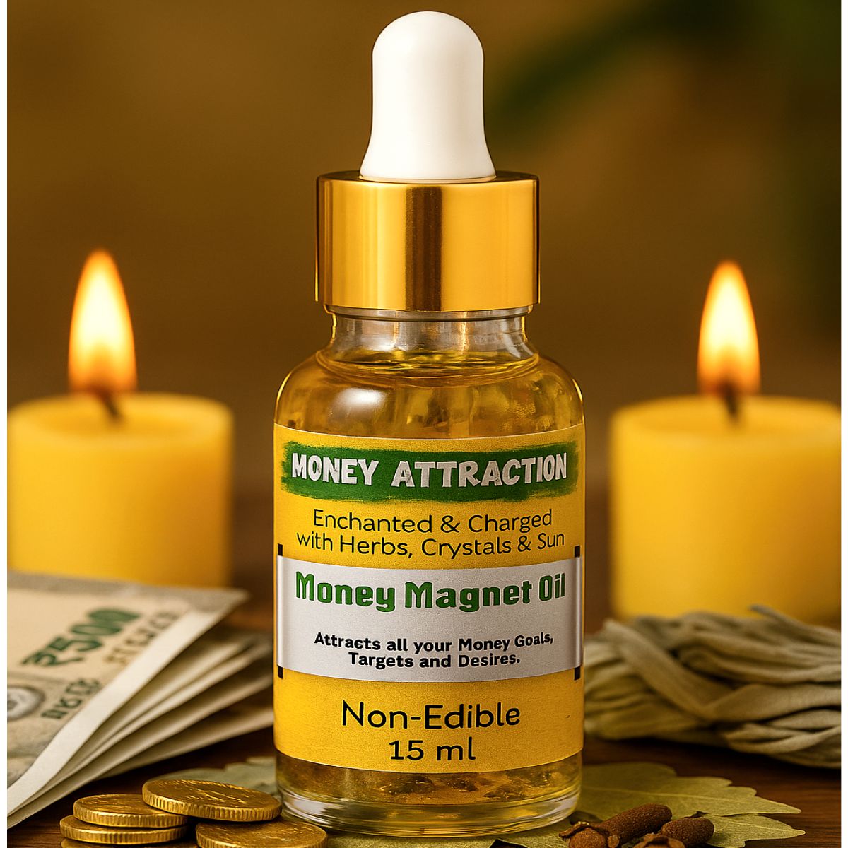 Money Magnet Oil – Attract Opportunities, Luck, Abundance & Prosperity